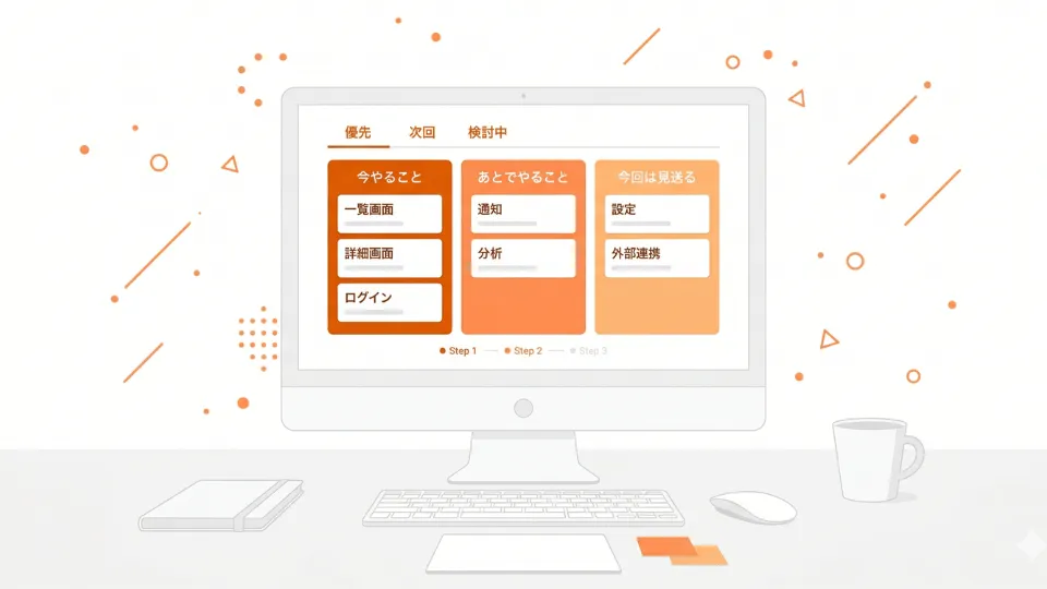 シンプルに整理されたワークスペースのイメージ